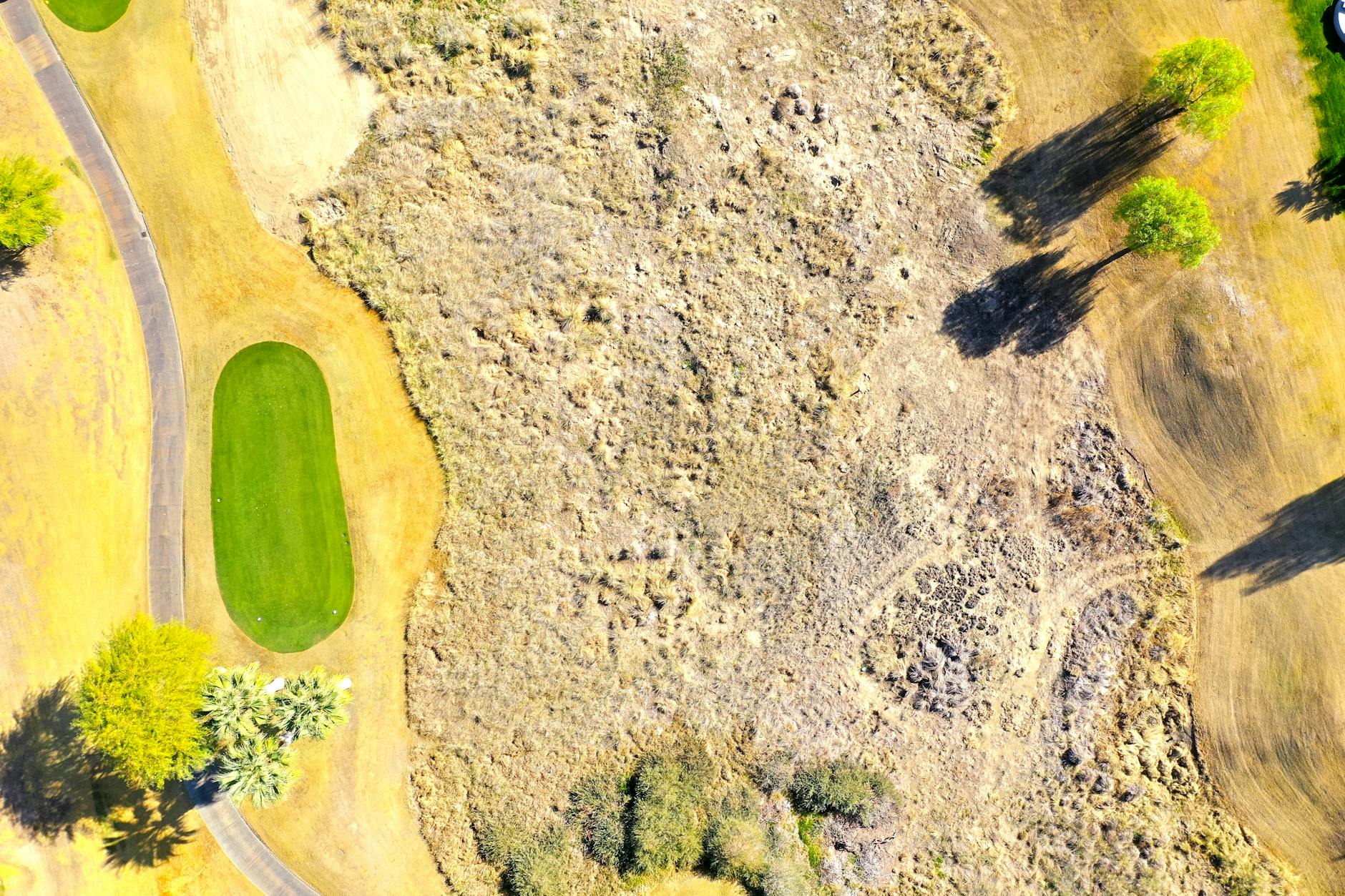 Golf course aerial view