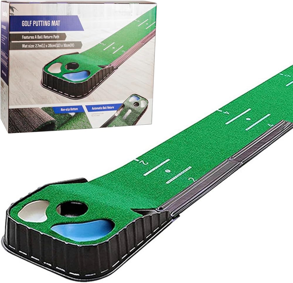 Golf Putting Mat 270cm with Return Path